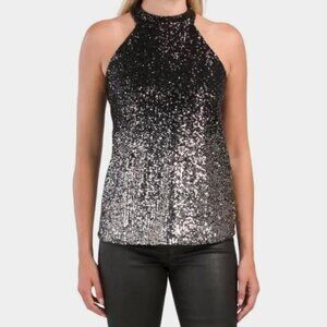 Cable & Gauge | Ombre Sequin Halter Neck Blouse (Matching Skirt Available) | NWT